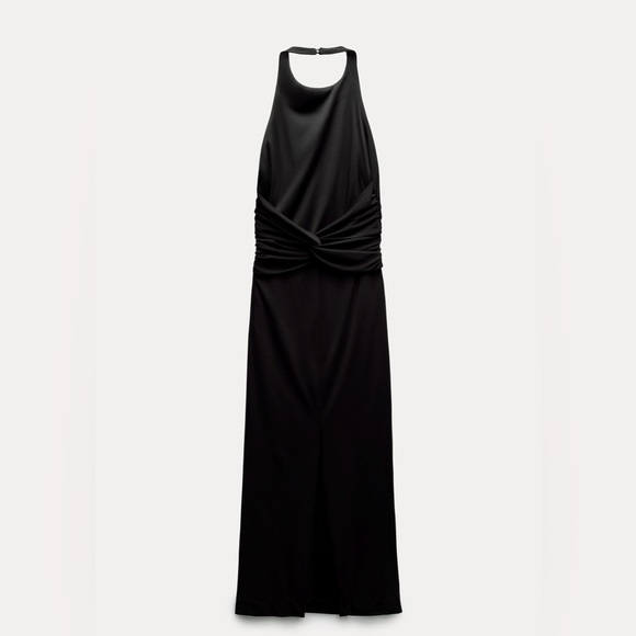 ZARA OPEN BACK HALTER DRESS SIZE L - Picture 9 of 14